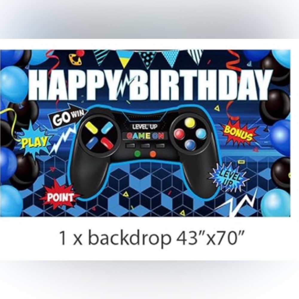 Gaming Themed Birthday Backdrop
